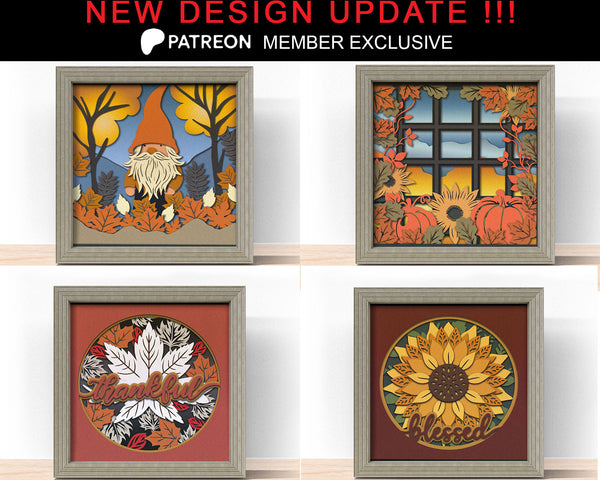 3d FALL BUNDLE SVG, THANKGIVING Fall Shadow Box COLLECTION BUNDLE Svg - Cricut Files, Cardstock Svg, Silhouette Files