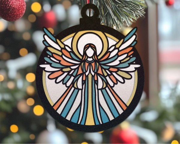 3D HANGING ANGEL Svg - 3D CHRISTMAS ORNAMENT Svg