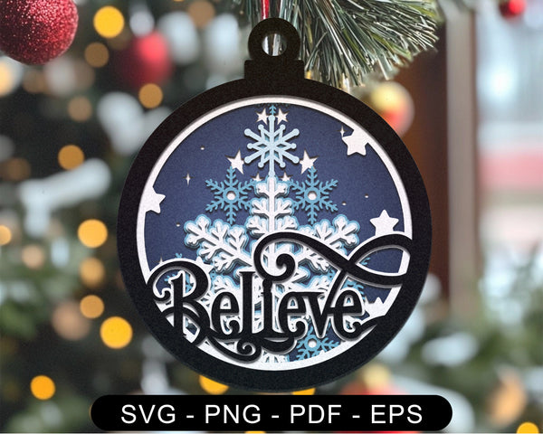 3D HANGING NEW ORNAMENT SET  Svg - 3D CHRISTMAS ORNAMENT Svg
