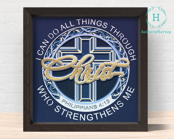 3D CHRISTIAN Svg - 3d Bible Verse Philippians 4:13 Svg