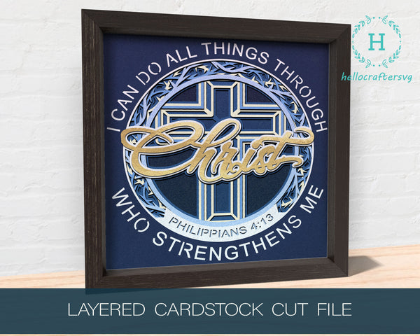 3D CHRISTIAN Svg - 3d Bible Verse Philippians 4:13 Svg