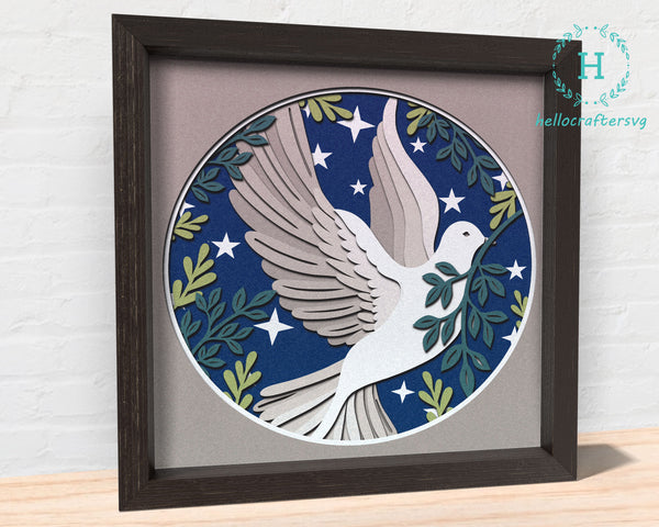 3d Dove Svg, Dove Shadow Box Svg-22