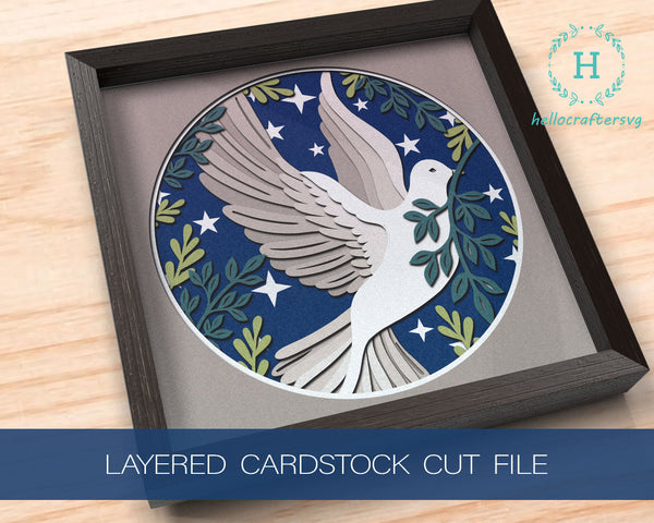 3d Dove Svg, Dove Shadow Box Svg-33