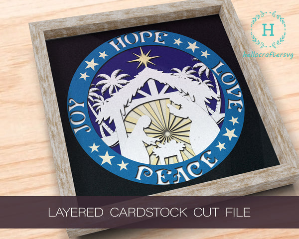 3d NATIVITY Svg, NATIVITY QUOTE Shadow Box Svg - Cricut Files, Cardstock Svg, Silhouette Files - HelloCrafterSvg.-33