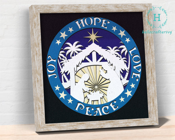 3d NATIVITY Svg, NATIVITY QUOTE Shadow Box Svg - Cricut Files, Cardstock Svg, Silhouette Files - HelloCrafterSvg-45