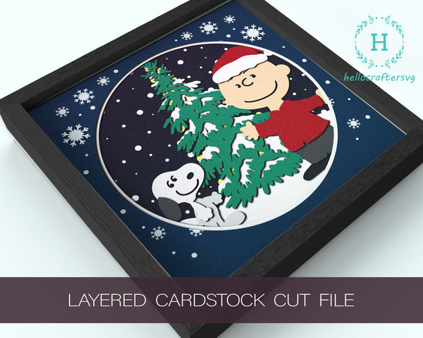 3d CHARLIE BROWN Svg, CHARLIE BROWN Shadow Box Svg - Cricut Files, Cardstock Svg, Silhouette Files - HelloCrafterSvg-34