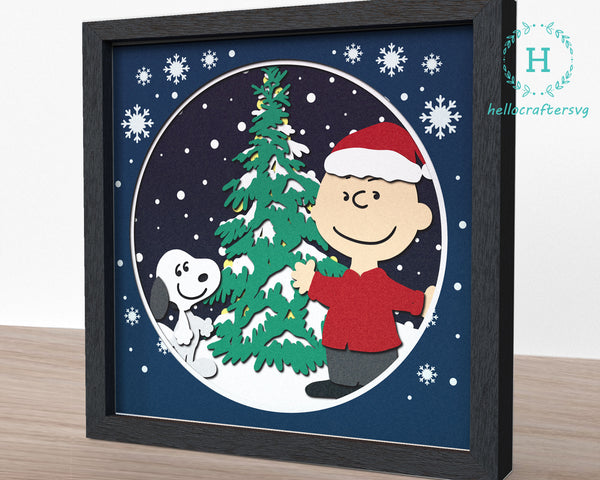3d CHARLIE BROWN Svg, CHARLIE BROWN Shadow Box Svg - Cricut Files, Cardstock Svg, Silhouette Files - HelloCrafterSvg-43