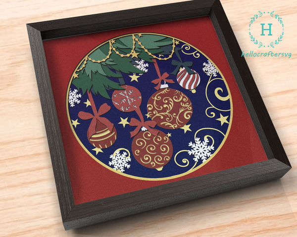 3D CHRISTMAS BELL SVG, Christmas Shadow Box Svg, Cricut Files, Cardstock Svg, Silhouette Files - HelloCrafterSvg.--22