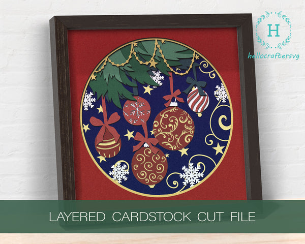 3D CHRISTMAS BELL SVG, Christmas Shadow Box Svg, Cricut Files, Cardstock Svg, Silhouette Files - HelloCrafterSvg.-44