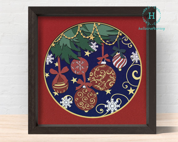 3D CHRISTMAS BELL SVG, Christmas Shadow Box Svg, Cricut Files, Cardstock Svg, Silhouette Files - HelloCrafterSvg.