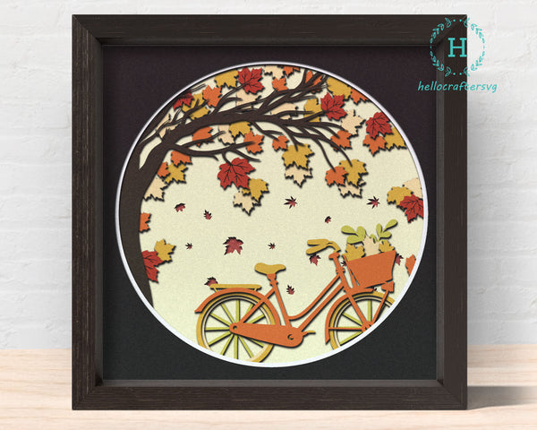 3d FALL TREE Svg, FALL Shadow Box Svg - Cricut Files, Cardstock Svg, Silhouette Files - HelloCrafterSvg.