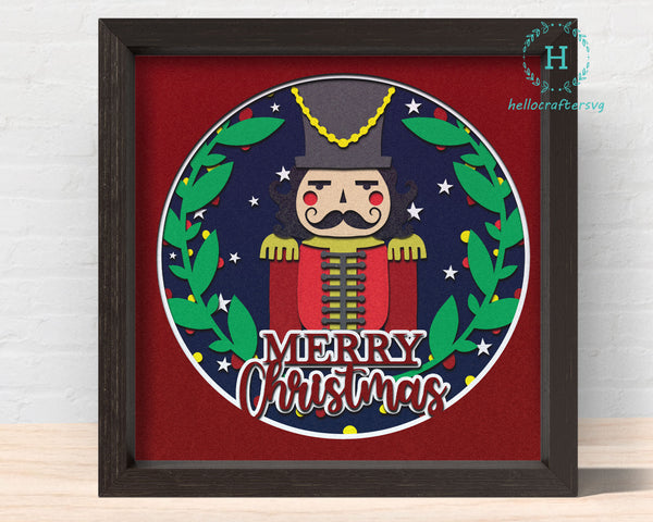 3d Nutcracker Svg, CHRISTMAS Shadow Box Svg