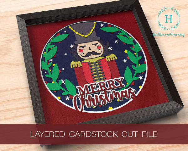 3d Nutcracker Svg, CHRISTMAS Shadow Box Svg-dh3