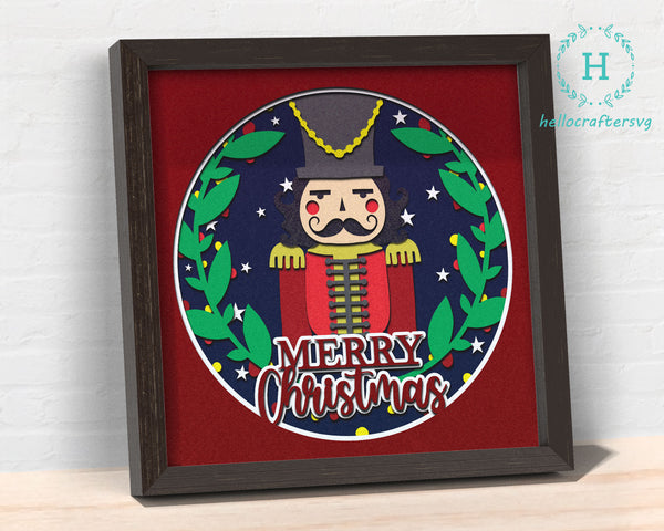 3d Nutcracker Svg, CHRISTMAS Shadow Box Svg