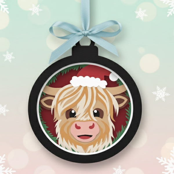 CHRISTMAS ROUND HANGING ORNAMENT BUNDLE Svg