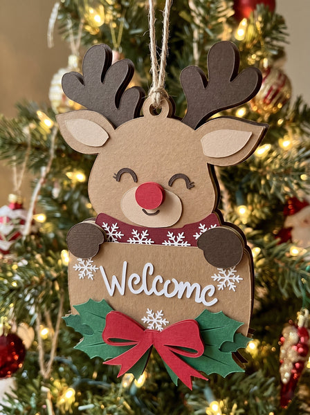 3D CUTE CHRISTMAS ORNAMENT SET OF 9 HANGING SVG
