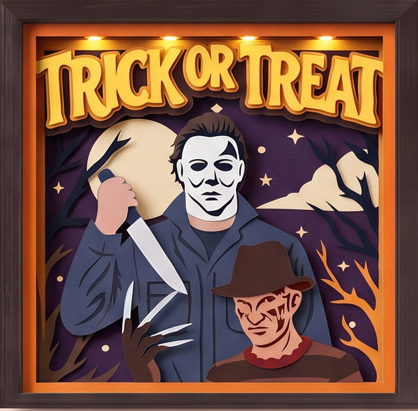3D TRICK OR TREAT TRIO SET SHADOW BOX SVG