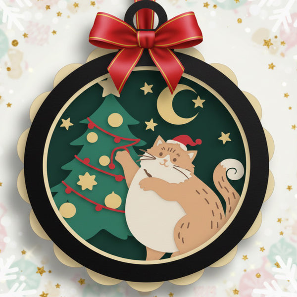 CHRISTMAS ROUND HANGING ORNAMENT BUNDLE Svg