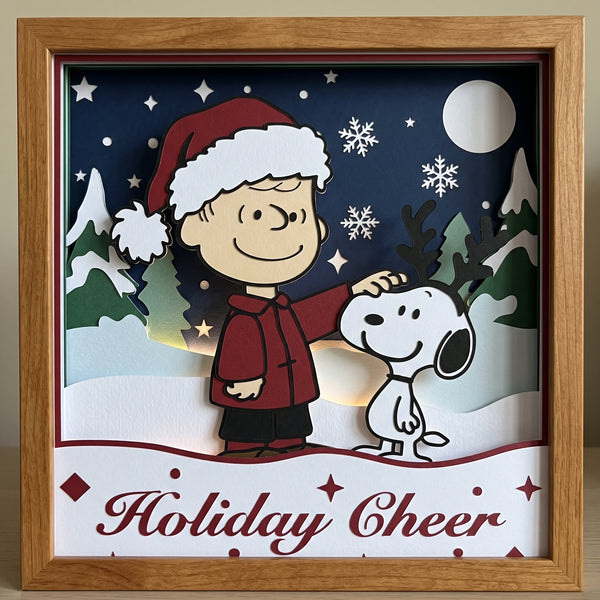3D SNOOPY SET OF 9 SHADOW BOX SVG