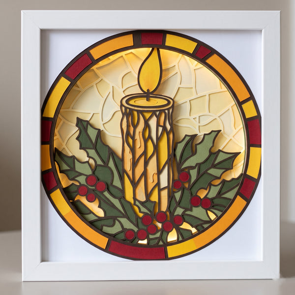 3D STAINED CHRISTMAS SHADOW BOX SVG SET