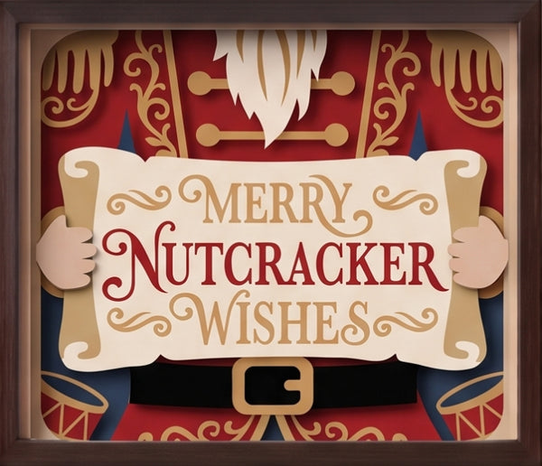3D NUTCRACKER TRIO SET CHRISTMAS SHADOW BOX SVG