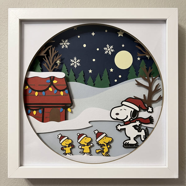 3D PEANUT SET OF 9 SHADOW BOX SVG