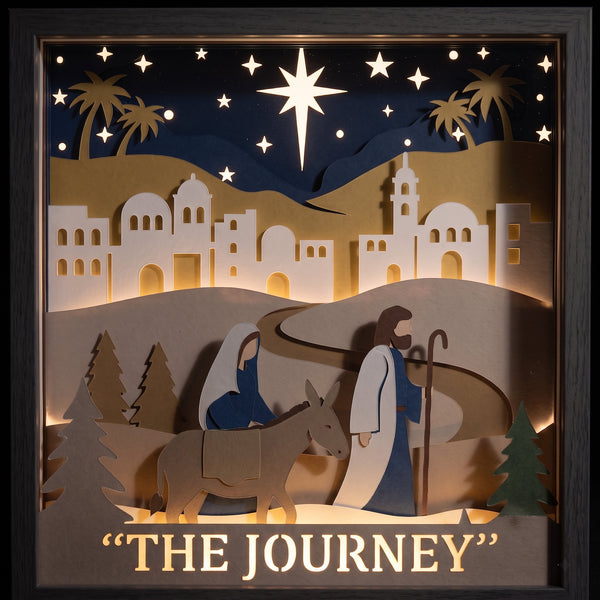 3D NATIVITY TRIPTYCH SHADOW BOX SVG