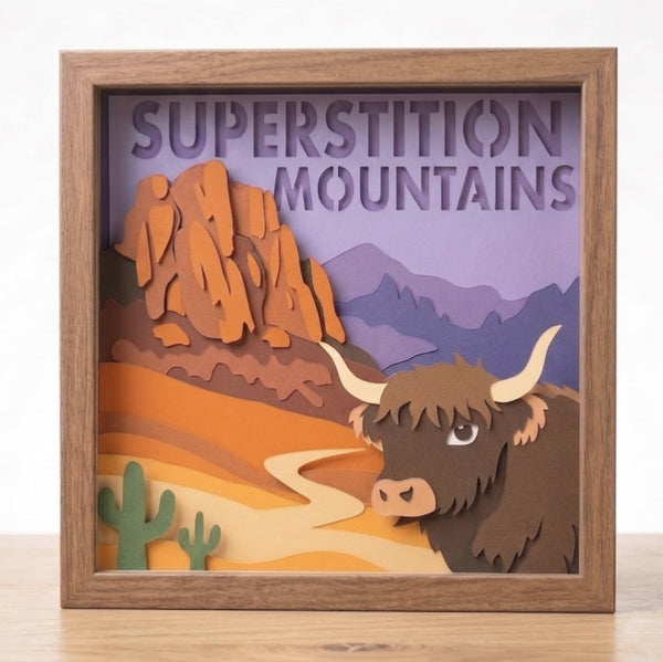 MOUNTAIN SHADOW BOX  BUNDLE Svg - Cricut Files, Cardstock Svg, Silhouette Files