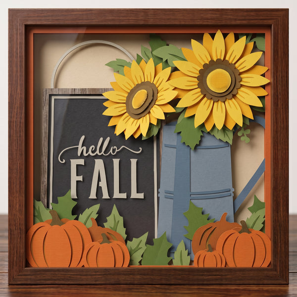 3D SUNFLOWER HAPPY YALL BUNDLE SHADOW BOX SVG