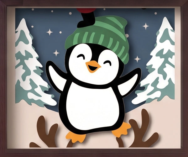 3D CHRISTMAS TRIO SET SHADOW BOX SVG