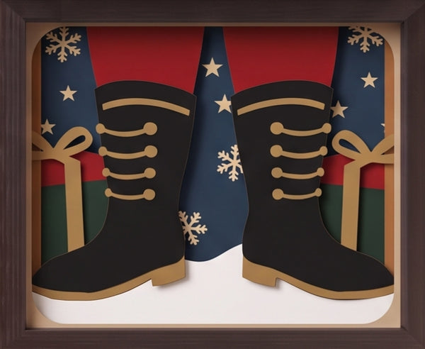 3D NUTCRACKER TRIO SET CHRISTMAS SHADOW BOX SVG
