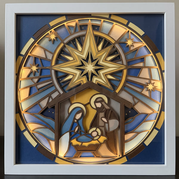 3D STAINED CHRISTMAS SHADOW BOX SVG SET