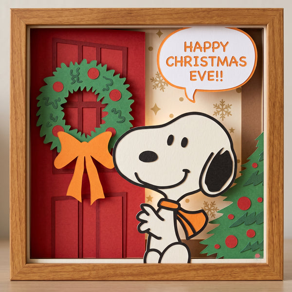 3D SNOOPY SET OF 9 SHADOW BOX SVG