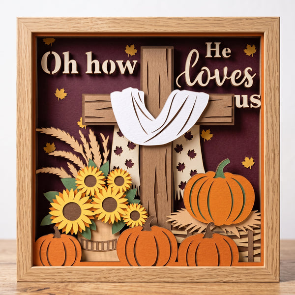 3D RELIGIOUS FALL BUNDLE SHADOW BOX SVG