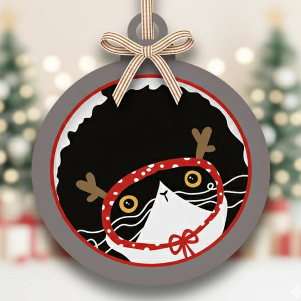 CHRISTMAS ROUND HANGING ORNAMENT BUNDLE Svg