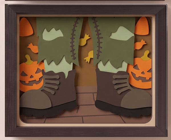 3D FRANKENSTEIN TRIO SET SHADOW BOX SVG