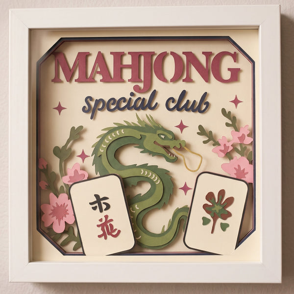 3D MAHJONG SHADOW BOX SVG SET