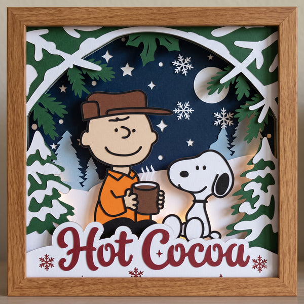3D SNOOPY SET OF 9 SHADOW BOX SVG