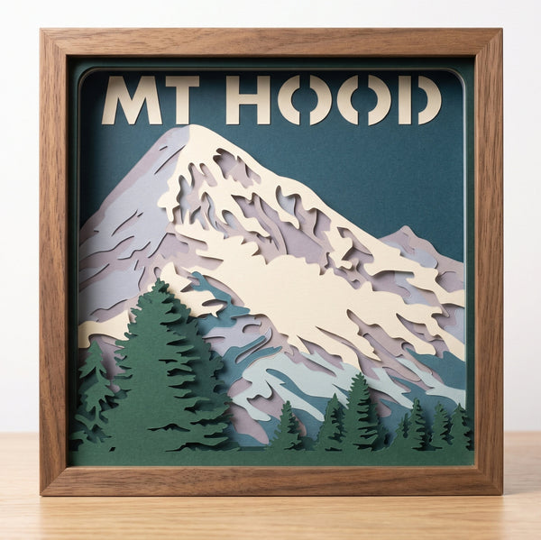 MOUNTAIN SHADOW BOX  BUNDLE Svg - Cricut Files, Cardstock Svg, Silhouette Files