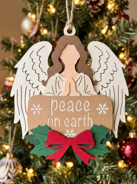 3D CUTE CHRISTMAS ORNAMENT SET OF 9 HANGING SVG