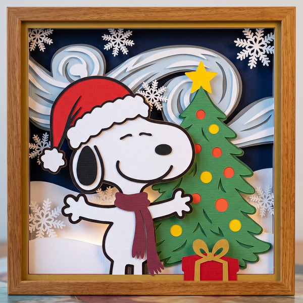 3D SNOOPY SET OF 9 SHADOW BOX SVG