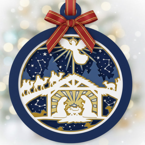 CHRISTMAS ROUND HANGING ORNAMENT BUNDLE Svg