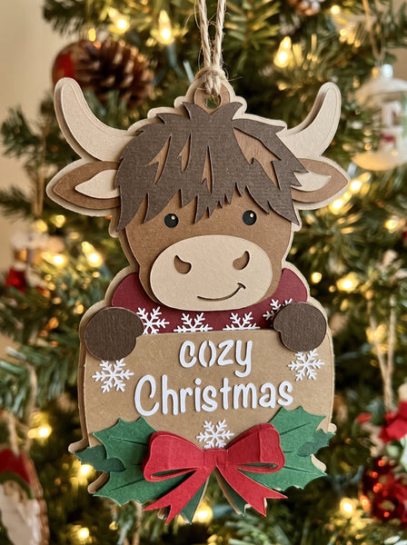 3D CUTE CHRISTMAS ORNAMENT SET OF 9 HANGING SVG