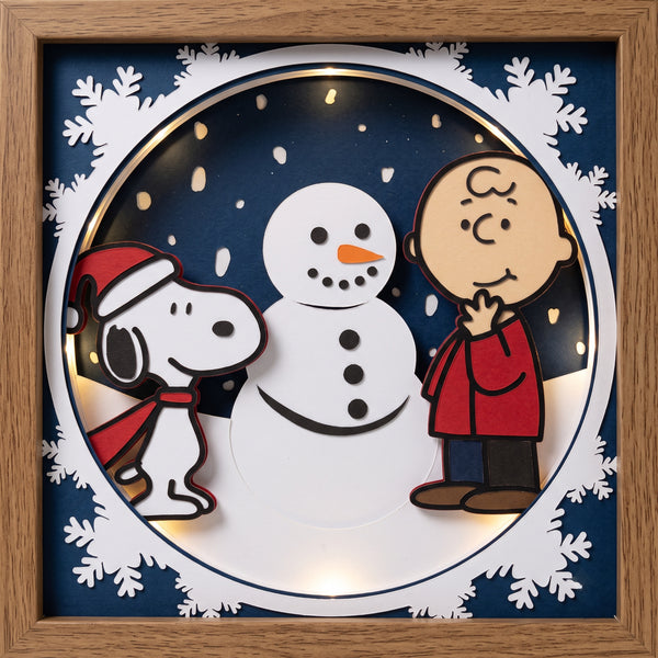 3D SNOWMAN SET OF 9 SHADOW BOX SVG
