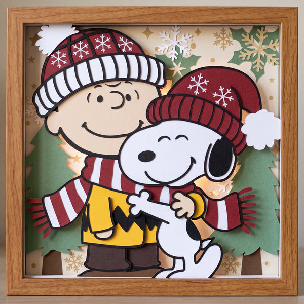 3D SNOOPY SET OF 9 SHADOW BOX SVG