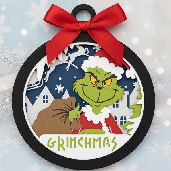 CHRISTMAS ROUND HANGING ORNAMENT BUNDLE Svg