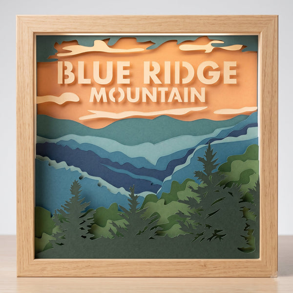 MOUNTAIN SHADOW BOX  BUNDLE Svg - Cricut Files, Cardstock Svg, Silhouette Files