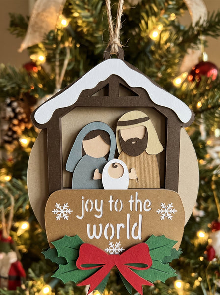 3D CUTE CHRISTMAS ORNAMENT SET OF 9 HANGING SVG