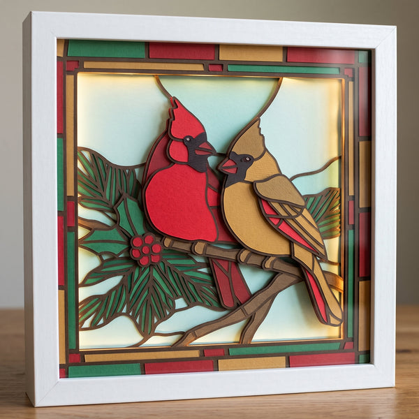 3D STAINED CHRISTMAS SHADOW BOX SVG SET
