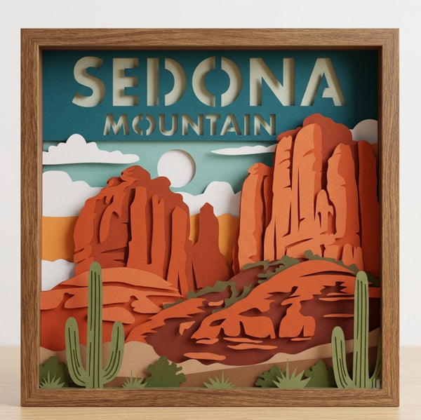 MOUNTAIN SHADOW BOX  BUNDLE Svg - Cricut Files, Cardstock Svg, Silhouette Files